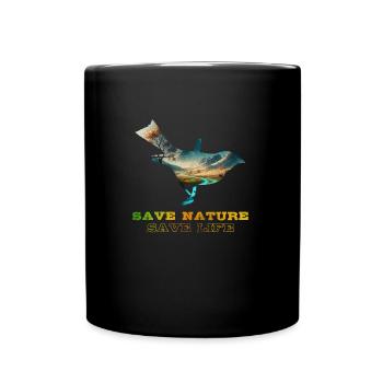 Save the Nature Environmental Protection Save the Earth - Full Colour Mug - black - Front