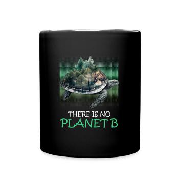 There is no Planet B Turtle Species Protection - Full Colour Mug - black - Front