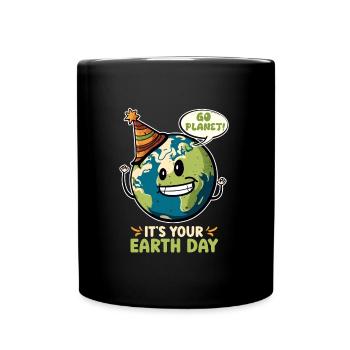 Earth Day Mission Erde & Klimaschutz Umwelt - Tasse einfarbig - Schwarz - Vorne