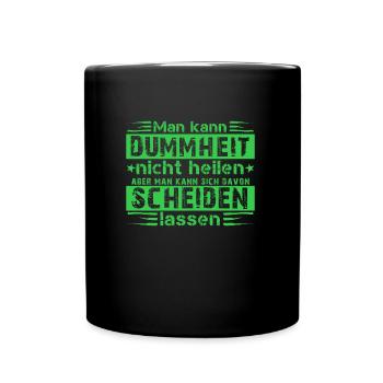 Scheidungsparty glücklich Geschieden Divorce - Tasse einfarbig - Schwarz - Vorne