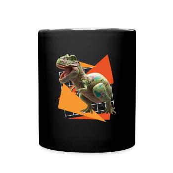 Eggspert Ostereier Suche Dinsosaurier Osterhasen - Tasse einfarbig - Schwarz - Vorne