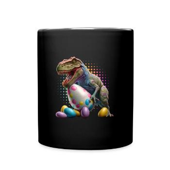 Eggspert Eiersuche Dinosaurier Ostereier - Tasse einfarbig - Schwarz - Vorne