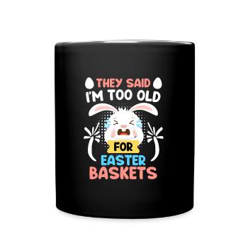 Easter Bunny Easter Basket Bunny Easter Eggs - Full Colour Mug - black - Front
