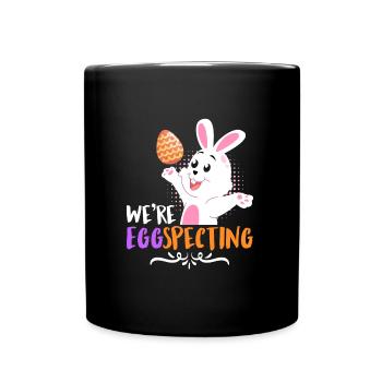 Egg-Specting Easter Bunny Easter Eggs Easter - Full Colour Mug - black - Front