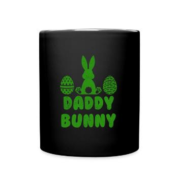 Papa Bunny Easter Daddy Bunny Easter Bunny - Full Colour Mug - black - Front