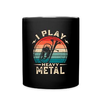 Euphonium Horn I joue du heavy metal - Mug uni - noir - Devant