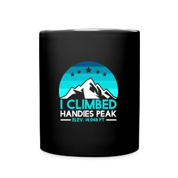 Bergfan Colorado Handies Peak Bergesteiger - Tasse einfarbig - Schwarz - Vorne