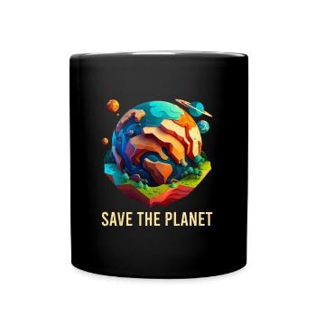 Save our planet Environmentalists Climate protection - Full Colour Mug - black - Front