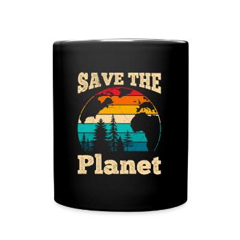 Save Our Planet Design Environmentalists - Full Colour Mug - black - Front