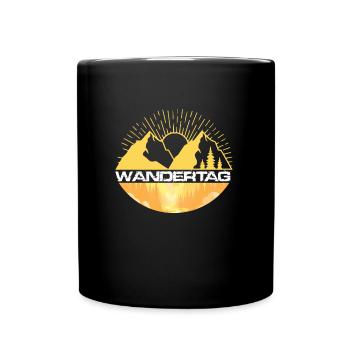 Wandertage Bergfan Wandern Hiking - Tasse einfarbig - Schwarz - Vorne