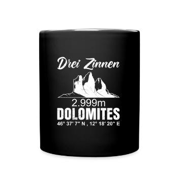 Dolomites mountaineers and hikers mountain fan - Full Colour Mug - black - Front