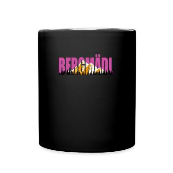 Bergfan Bergmädl Bergsteiger Wanderer klettern - Tasse einfarbig - Schwarz - Vorne