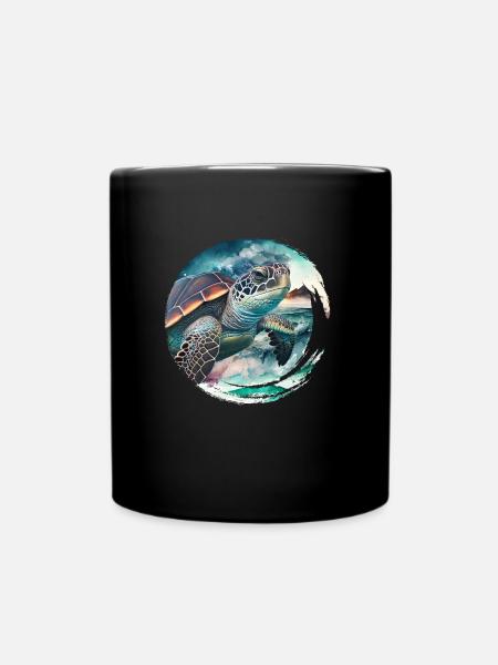Sauvons les tortues Protection de l’environnement Océan - Mug uni - noir