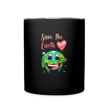 Save the Earth Environmental Protection and Species Conservation - Full Colour Mug - black - Front