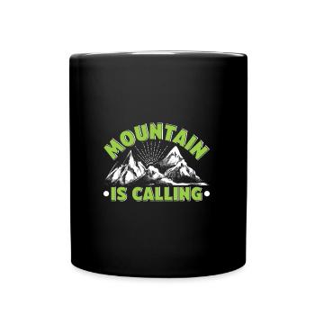 Appels en montagne, alpiniste, randonneur, fan de montagne - Mug uni - noir - Devant