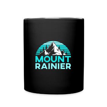 Mount Rainier Bergsteiger Gipfelsport Wandern - Tasse einfarbig - Schwarz - Vorne