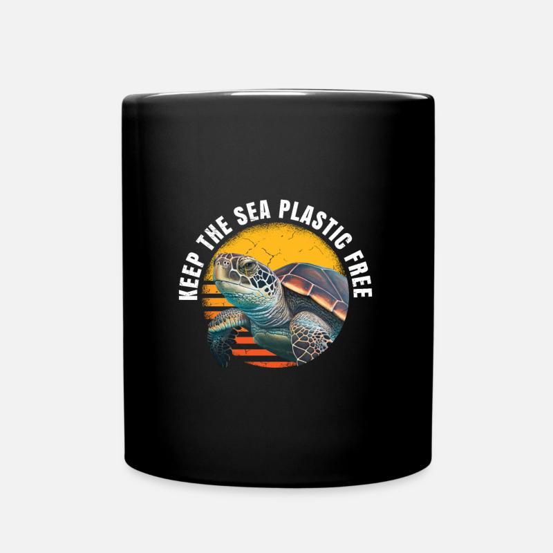 Keep The Sea Plastic Free Umweltschutz - Tasse einfarbig - Schwarz