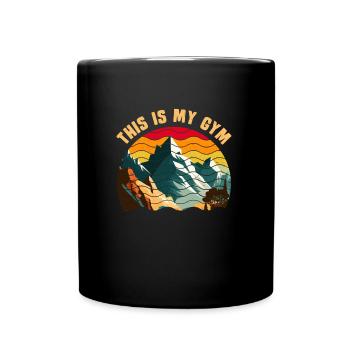 Randonnée C’est ma salle de sport Bergfan Hiker - Mug uni - noir - Devant