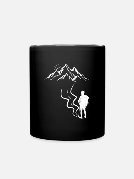 klettern Bergsteiger Wanderer Summit - Tasse einfarbig - Schwarz