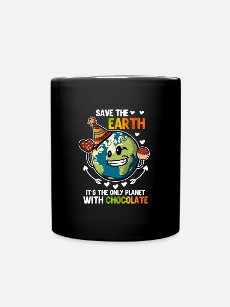 Save the Earth Chocolate Lovers Protection de l’environnement - Mug uni - noir