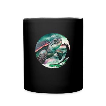 Save the Ocean Keep it Clean Umweltschutz - Tasse einfarbig - Schwarz - Vorne