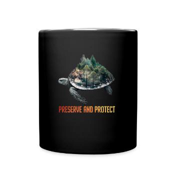 Protection des espèces, animaux en voie de disparition, nature - Mug uni - noir - Devant