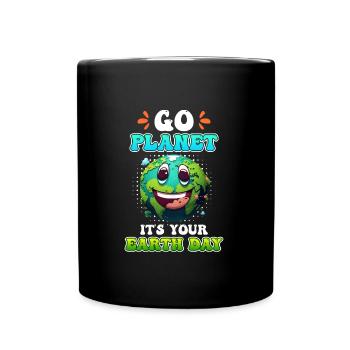 Earth Day Mission Erde & Klimaschutz Umwelt - Tasse einfarbig - Schwarz - Vorne