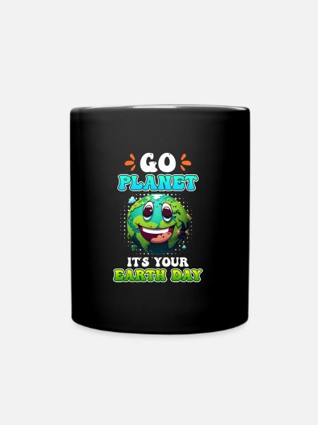 Earth Day Mission Erde & Klimaschutz Umwelt - Tasse einfarbig - Schwarz