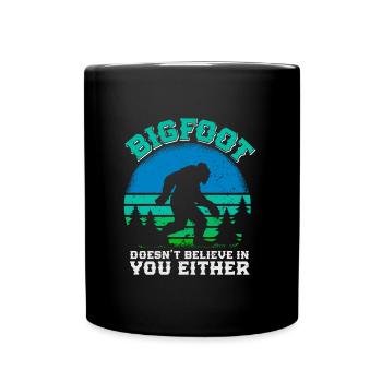 Bigfoot fan de montagne randonneur drôle de garçon de la nature - Mug uni - noir - Devant