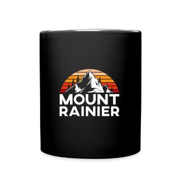 Mount Rainier Bergsteiger Gipfelsport Wandern - Tasse einfarbig - Schwarz - Vorne