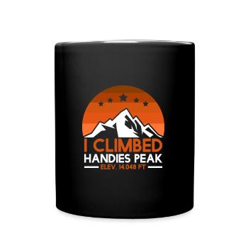 Bergfan Colorado Handies Peak Bergesteiger - Tasse einfarbig - Schwarz - Vorne