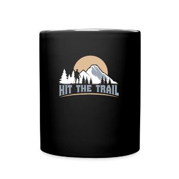 Un alpiniste sentier s’est lancé dans les montagnes - Mug uni - noir - Devant