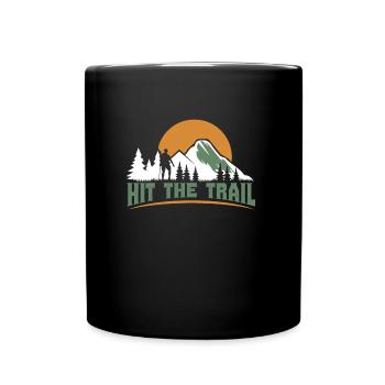 Les alpinistes partent du sentier Randonnée en montagne - Mug uni - noir - Devant