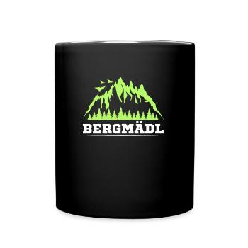 Bergfan Bergmädel Wanderer und Bergsteiger Wandern - Tasse einfarbig - Schwarz - Vorne