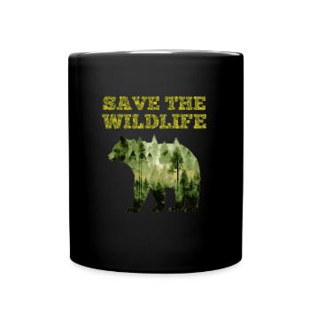 Save the Earth Environmental Protection Species Conservation Earth Day - Full Colour Mug - black - Front