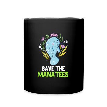 Artenschutz Walross Save the Ocean Umweltliebe - Tasse einfarbig - Schwarz - Vorne