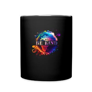 Be Child with Mother Earth Environmental Protection Nature - Full Colour Mug - black - Front