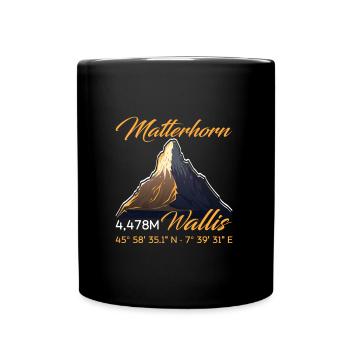 Matterhorn hikers mountain fans climb hiking - Full Colour Mug - black - Front