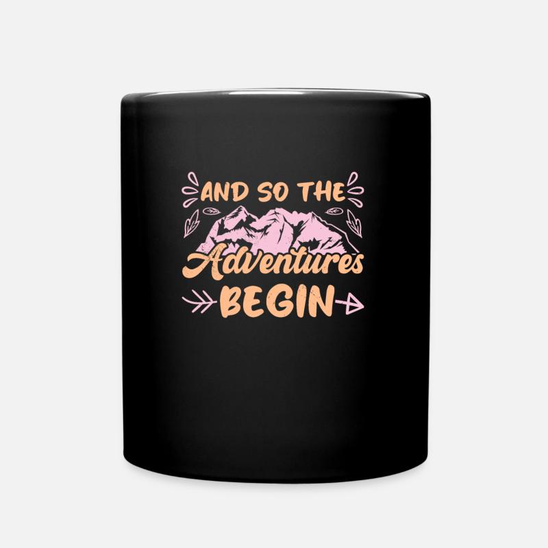 And so the Adventure begins Bergfan - Tasse einfarbig - Schwarz