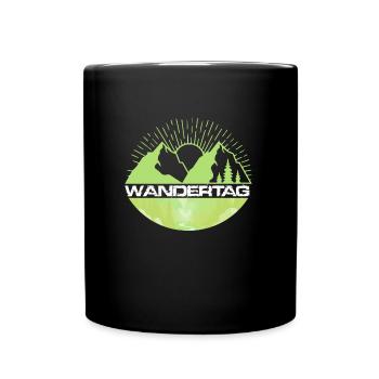 Wandertage Bergfan Wandern Hiking - Tasse einfarbig - Schwarz - Vorne