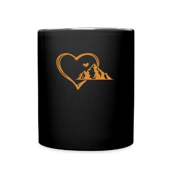 Sommet des Montagnes Wanderer - Mug uni - noir - Devant