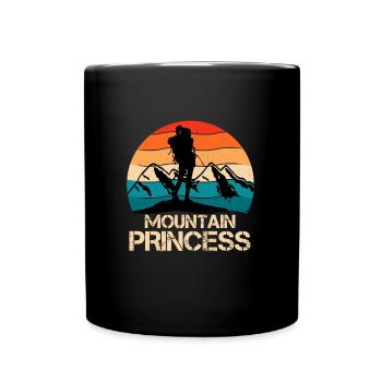 Montagne Princesse Alpiniste Randonnée Mountain Fan Montagnes - Mug uni - noir - Devant