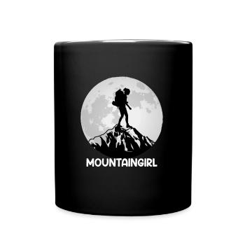 Mountain Girl Mountaineer Escalade Mountain Fan Randonnée - Mug uni - noir - Devant