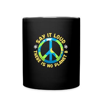 There is no Planet B Environmental Protection Species Conservation - Full Colour Mug - black - Front