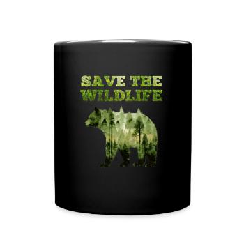Rette die Erde Umweltschutz Artenschutz Earth Day - Tasse einfarbig - Schwarz - Vorne