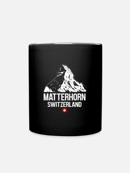 Randonneurs du Cervin Les amateurs de montagne grimpent la randonnée - Mug uni - noir