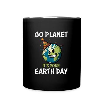 Go Planet It's Your Earth Day - Full Colour Mug - black - Front