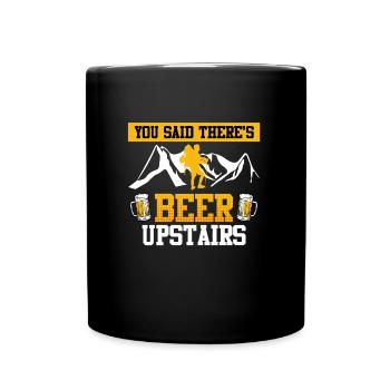 Mountain Fan Hiker Funny Mountaineer Summit Sports - Mug uni - noir - Devant