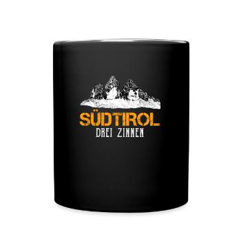 Südtirol Alpen Bergsteiger klettern Summit Wandern - Tasse einfarbig - Schwarz - Vorne