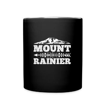 Mount Rainier Bergsteiger klettern Wanderer Berge - Tasse einfarbig - Schwarz - Vorne
